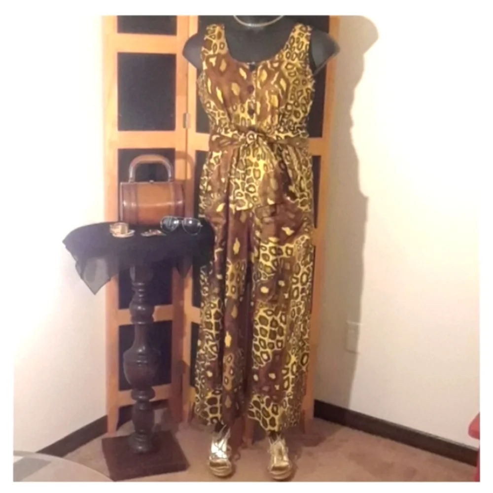 ANIMAL PRINT JUMPER W/Head Wrap NWOT